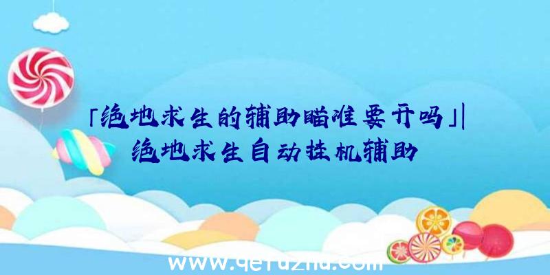 「绝地求生的辅助瞄准要开吗」|绝地求生自动挂机辅助